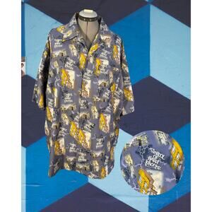 Vintage 80s School of Hard Knocks Street Scene Hip Hop Button Down Shirt Sz XXL